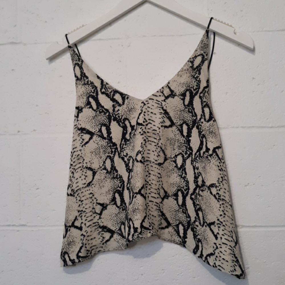Snake Print Cropped Tank